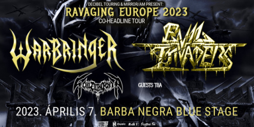 Warbringer, Evil Invaders, Schizophrenia - thrash metal buli a Barba Negra Blue Stage-en<br><small><small><small>